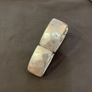 BOMBAY Retired lia sophia Stretch Bracelet Silver Matte silvertone stretch brace